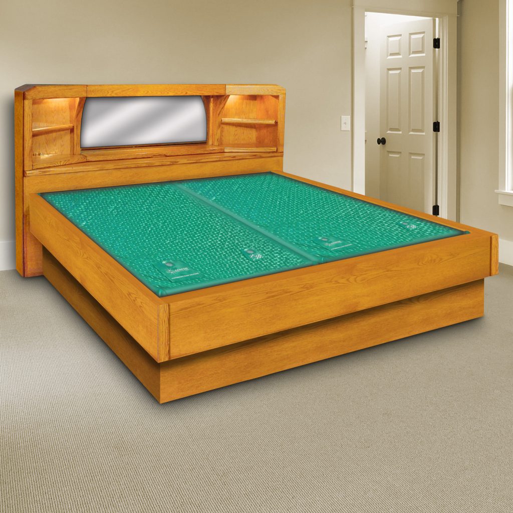 Tulip Oak Waterbed & Frame Set -12 inch Pedestal -King – Right Futons ...