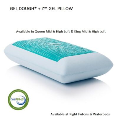 Z Z-Gel Infused Dough with Z-Gel Packet Pillow, Queen, Mid Loft Plush