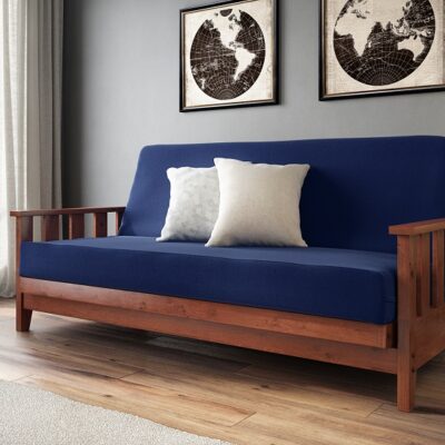 Canby Warm Cherry Wall Hugger Futon Frame