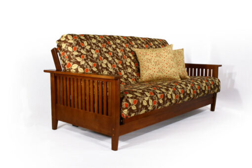 Denali Warm Cherry Wall Hugger Futon Frame