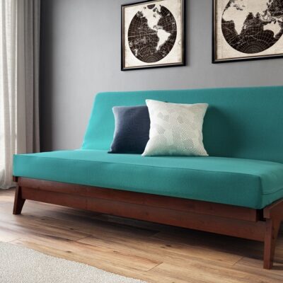 Dillon Dark Cherry Wallhugger Futon Frame