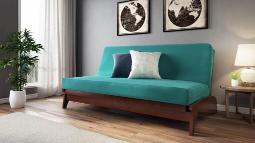 Dillon Dark Cherry Wallhugger Futon Frame