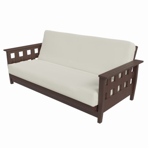 Lambton Full Size Dark Cherry Wall Hugger Futon Frame